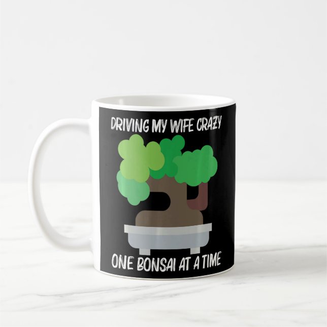 Coola Bonsai För manar Pappa Boys Träd Plant Garde Kaffemugg (Vänster)