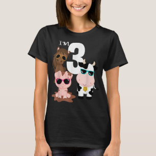 Coola Boskap 3:e födelsedagen Party 3 år gammal ti T Shirt