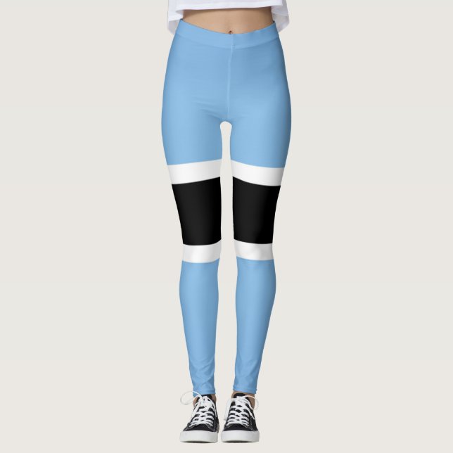 Coola Botswana Flagga Mode Leggings (Framsida)