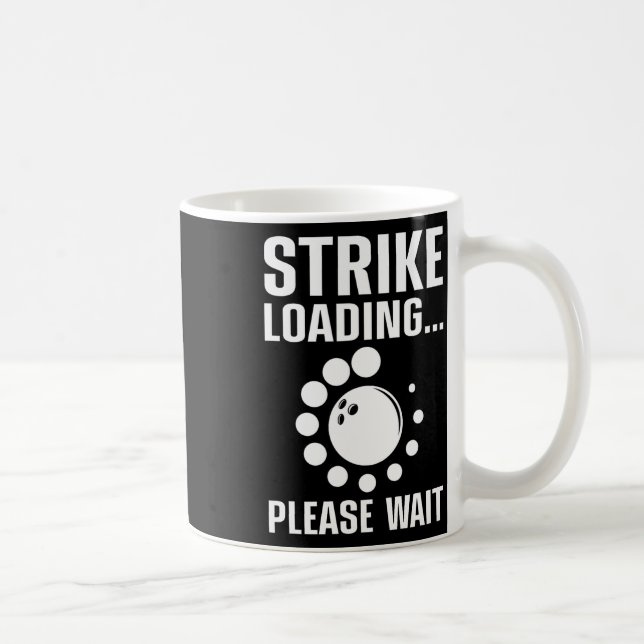 Coola Bowling Art För manar kvinnor Bowlareare Bow Kaffemugg (Höger)