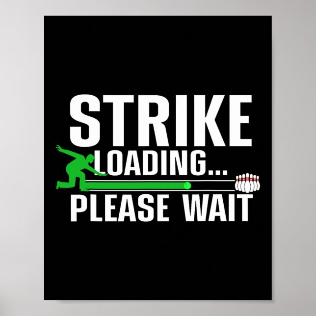 Coola Bowling Art För manar kvinnor Bowlareare Bow Poster (Framsidan)