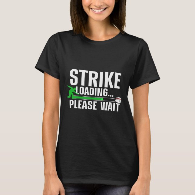 Coola Bowling Art För manar kvinnor Bowlareare Bow T Shirt (Framsida)