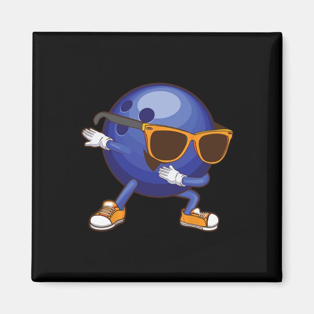 Coola Bowling Art För manar Women Boys Kid Bowling Magnet (Framsidan)