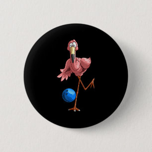 Coola Bowling Flamingo Roligt Shorebird Älskare Pl Knapp