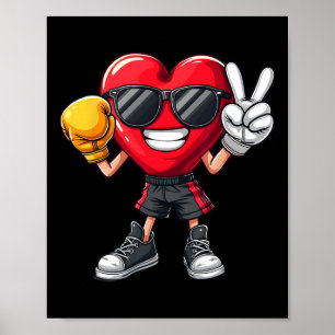 Coola Boxer Heart Boxing Manar Boys Kids Peace Sun Poster