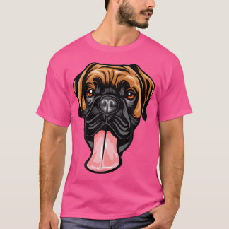 Coola Boxer Hund Ansikte T Shirt