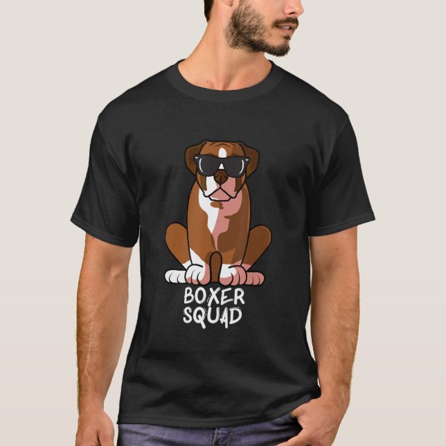 Coola Boxer Squad Hund Kärlek R T Shirt (Framsida)