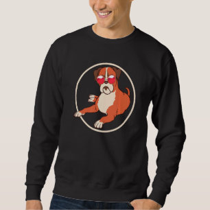 Coola Boxer Sunglass Animal Pet Hundägare Boxer Lång Ärmad Tröja
