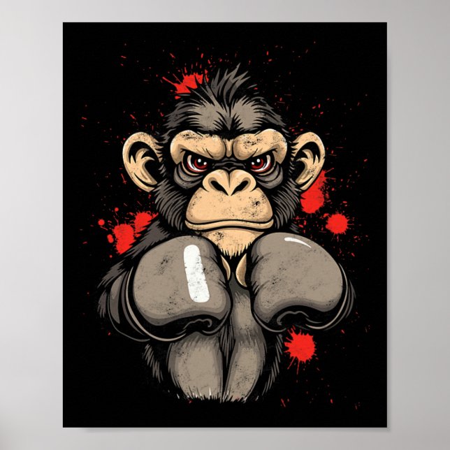 Coola Boxing Monkey - Costume Poster (Framsidan)