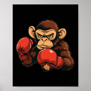 Coola Boxing Monkey Costume Poster