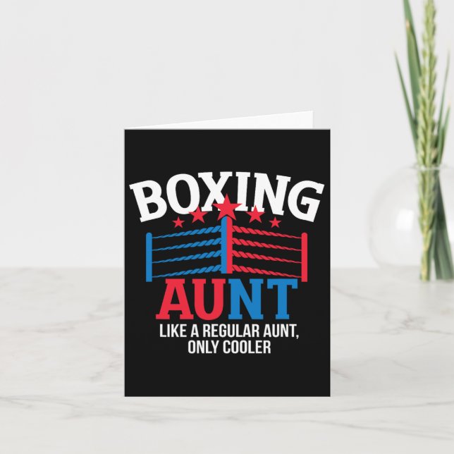 Coola Boxing Moster Boxing Auntie Kort (Framsida)