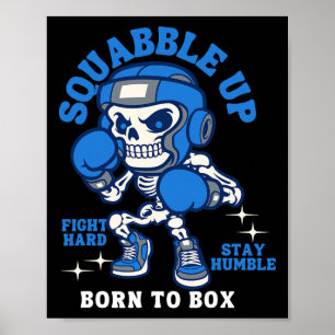 Coola Boxing Sketelton Gym Sparing Squabble Up Poster