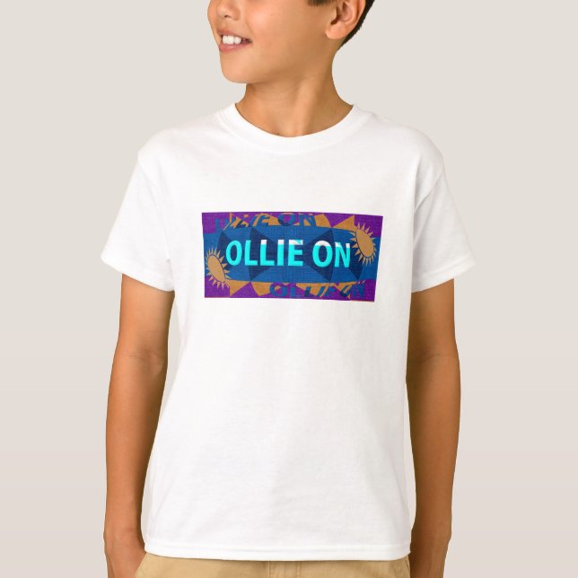 Coola Boys ’Ollie On’ Skateboarding T-Shirt (Framsida)
