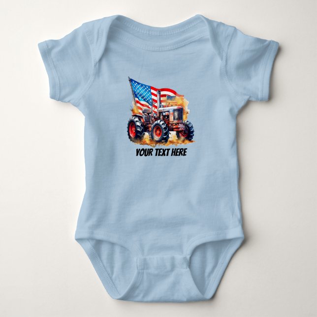 Coola boys Patriotic Traktor T Shirt (Framsida)