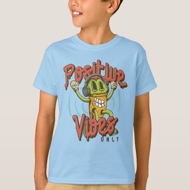 Coola Boys Positive Vibes Only Ice Cream Guy T Shirt (Framsida)