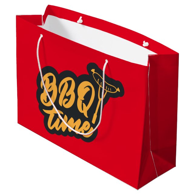 coola Bq time ord art party Large Gift Bag (Baksidan Vinklad)