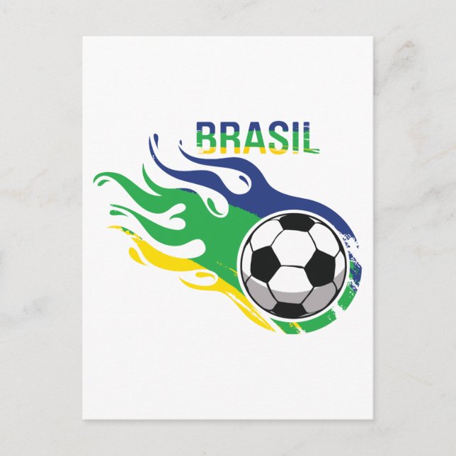 Coola Brasil Futebol Vykort (Framsida)
