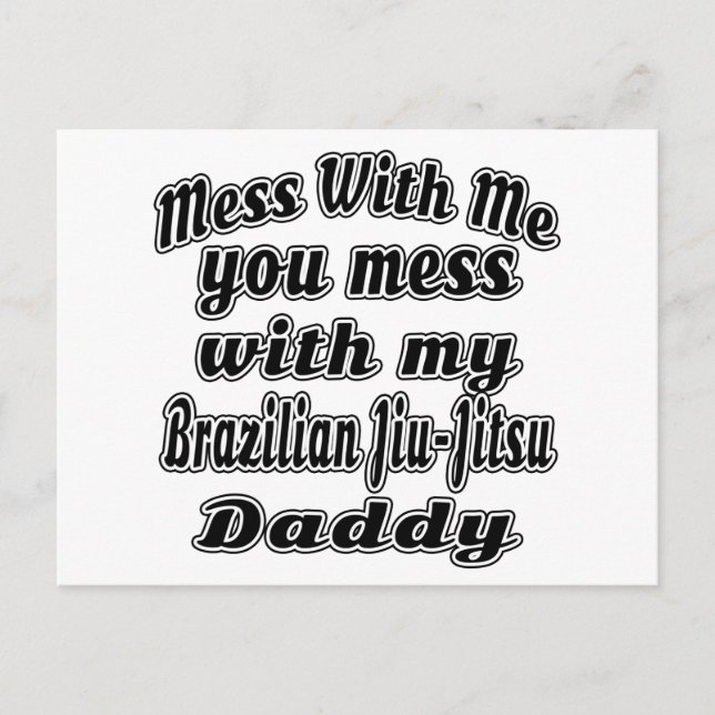 Coola Brasiliansk Jiu-Jitsu-design Vykort (Framsida)