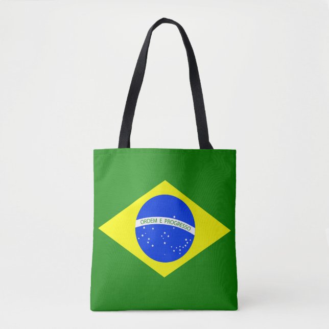 Coola Brasilien Flagga Mode Tygkasse (Framsida)