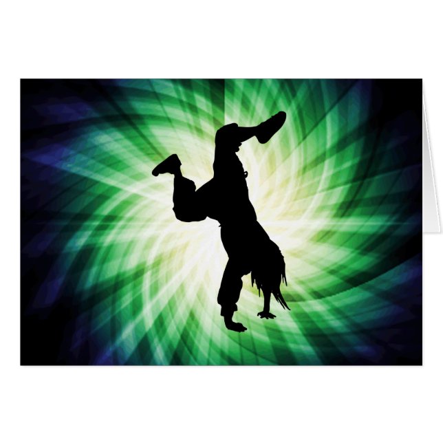 Coola Breakdancer Hälsningskort (Framsidan Horizontal)