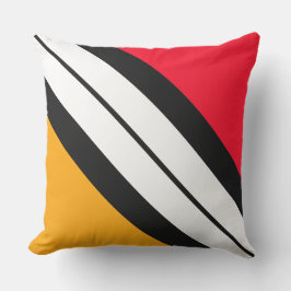 Coola Bright Red Gult White Black Tävla Rand Kudde