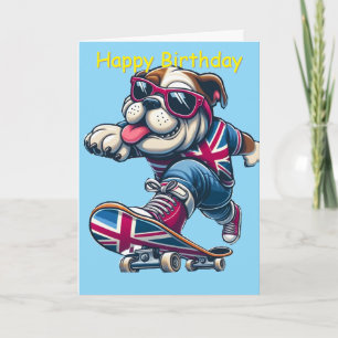 Coola British Bulldog på Skateboard Kort