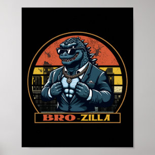 Coola Bro Brozilla Strong Brother Saurus Familjema Poster