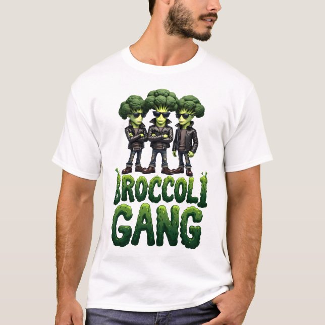 Coola Broccoli Gang Design T Shirt (Framsida)