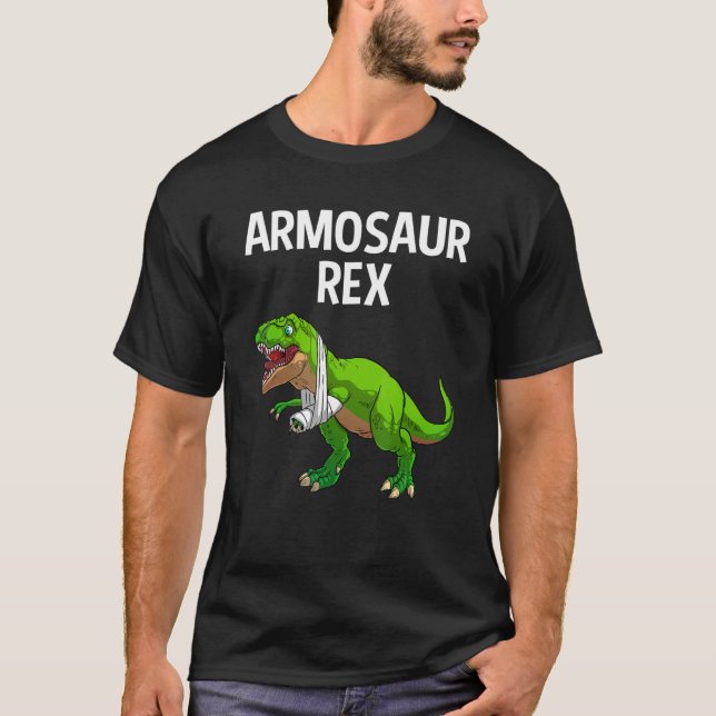 Coola Broken Arm För manar Boy Kids Dinosaur Fatti T Shirt (Framsida)