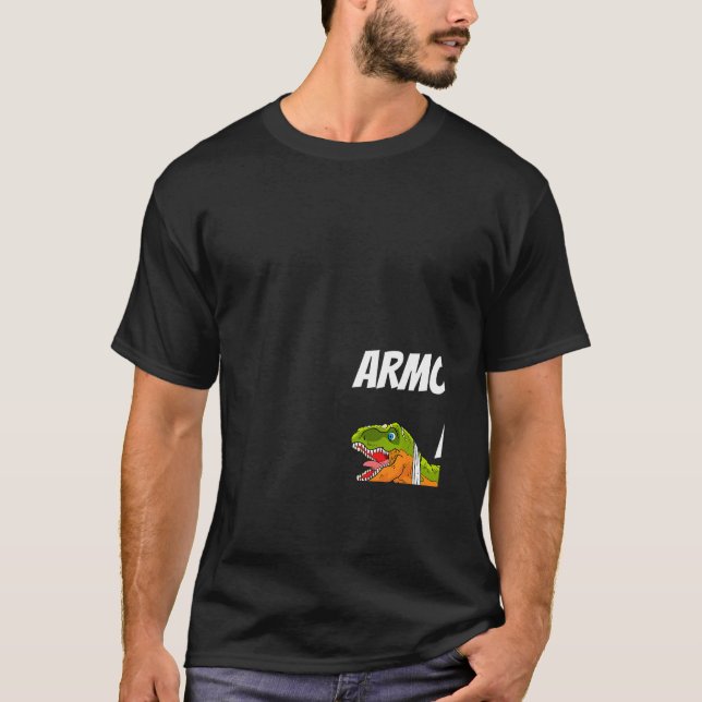 Coola Broken Arm För manar Boy Kids Dinosaur Fatti T Shirt (Framsida)