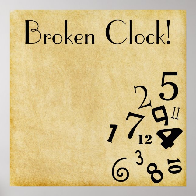 Coola Broken Clock Poster! Poster (Framsidan)