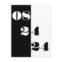 Coola Bröllop Datum för svartvitt Spara datum