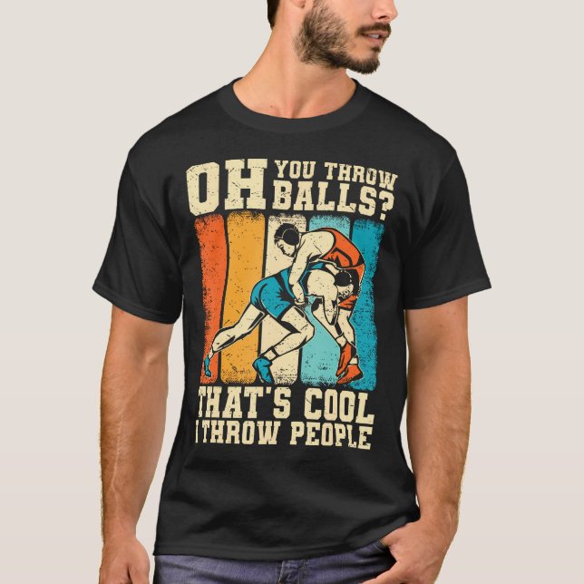 Coola brottare män pojkar rolig t shirt (Framsida)