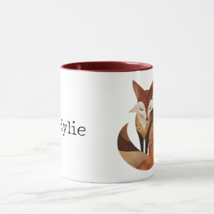 Coola Brown Cream Orange Fox Mugg