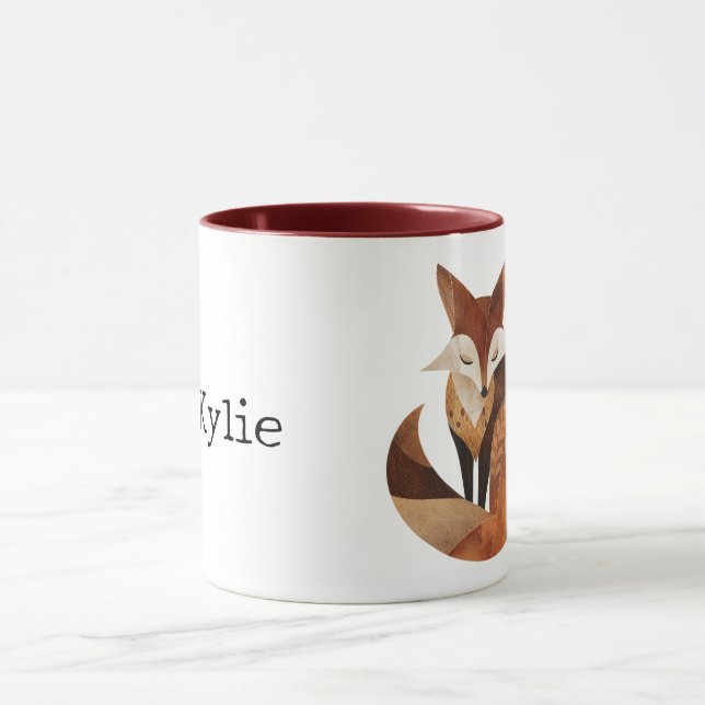 Coola Brown Cream Orange Fox Mugg (Center)