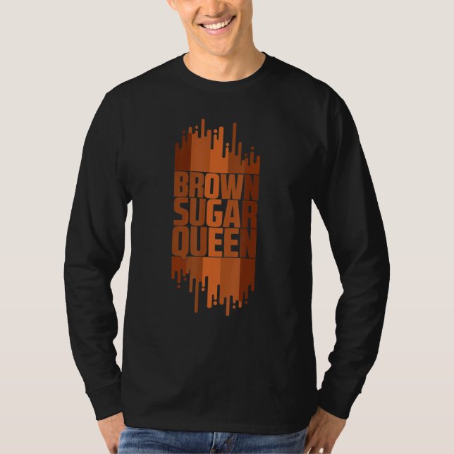 Coola Brown Sugar Queen Black African American His T Shirt (Framsida)