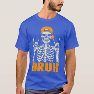 Coola Bruh Rockskelett Halloween Punkrock Killar T Shirt
