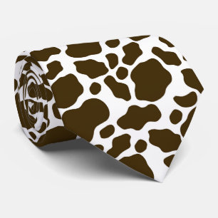 coola brun vit ko, spaltad mönster slips