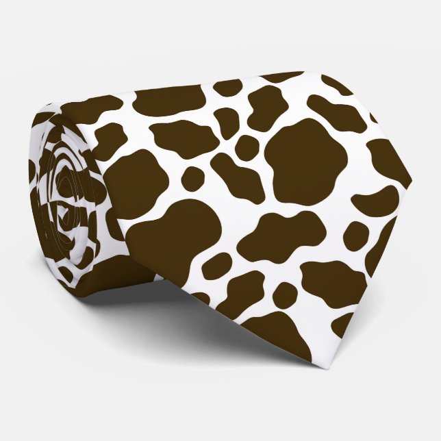 coola brun vit ko, spaltad mönster slips (Rullad)
