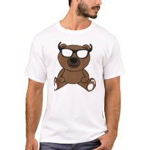 Coola brunbjörn med solglasögonskjorta