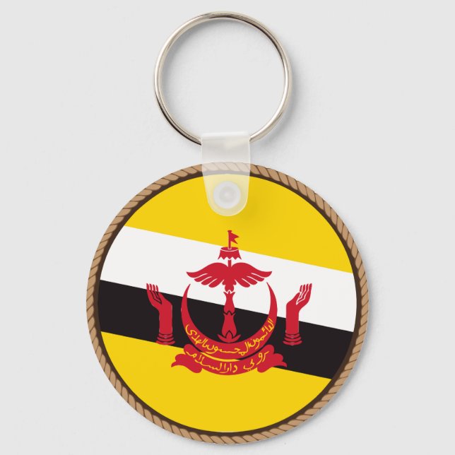 Coola Brunei Flagga Seal Nyckelring (Framsida)