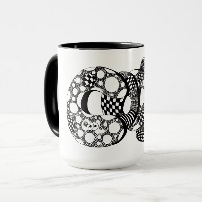 Coola, Bubble Brev Art, Boho, Hippie, Coffee Mugg (Framsida vänster)