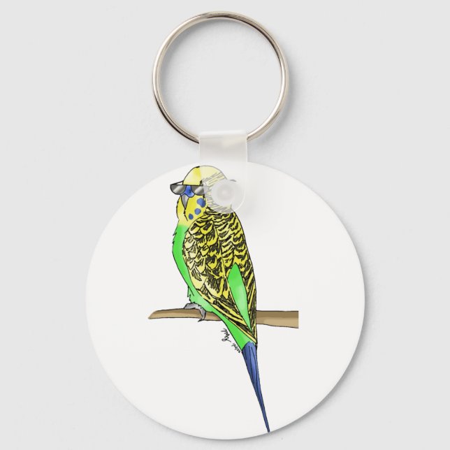 Coola Budgie Keychain Nyckelring (Framsida)
