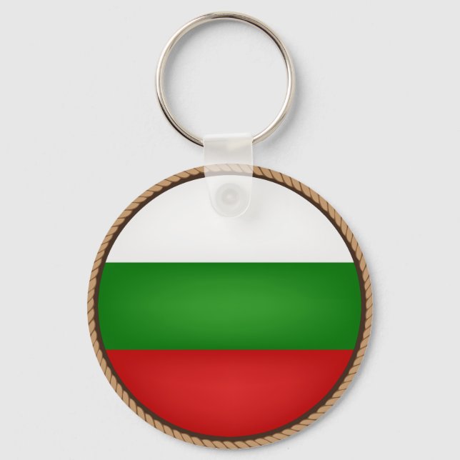 Coola Bulgarien Flagga Seal Nyckelring (Framsida)