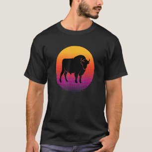 Coola Bull Cattle Animal Silhouette Farm Animal vi T Shirt