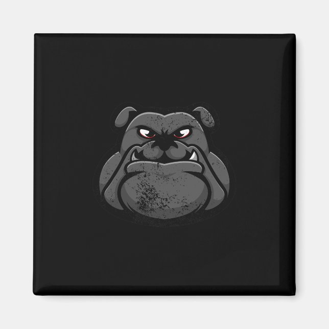 Coola Bulldog Hund älskare Gifts Idea Magnet (Framsidan)