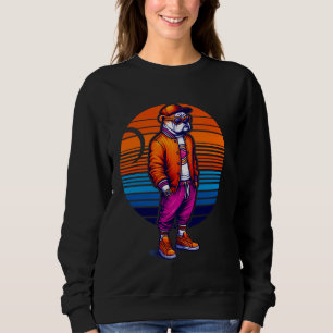 Coola Bulldog Hund Modern Urban Stil Sunset Retro T Shirt