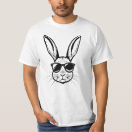 Coola Bunny Ansikte med Sunglasses Manar Boy Påsk  T Shirt