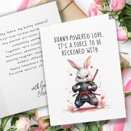 Coola Bunny Ninja Warrior Boykompis Valentindagen Kort