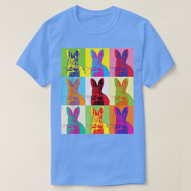 Coola Bunny Rabbit T, 1960-talet Pop Art Bunny T Shirt (Design framsida)